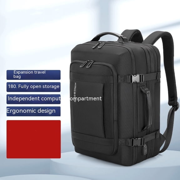 Travel Bag Multi-layer Horizontal Large Capacity Thickened Notebook Backpack,Black 17inches