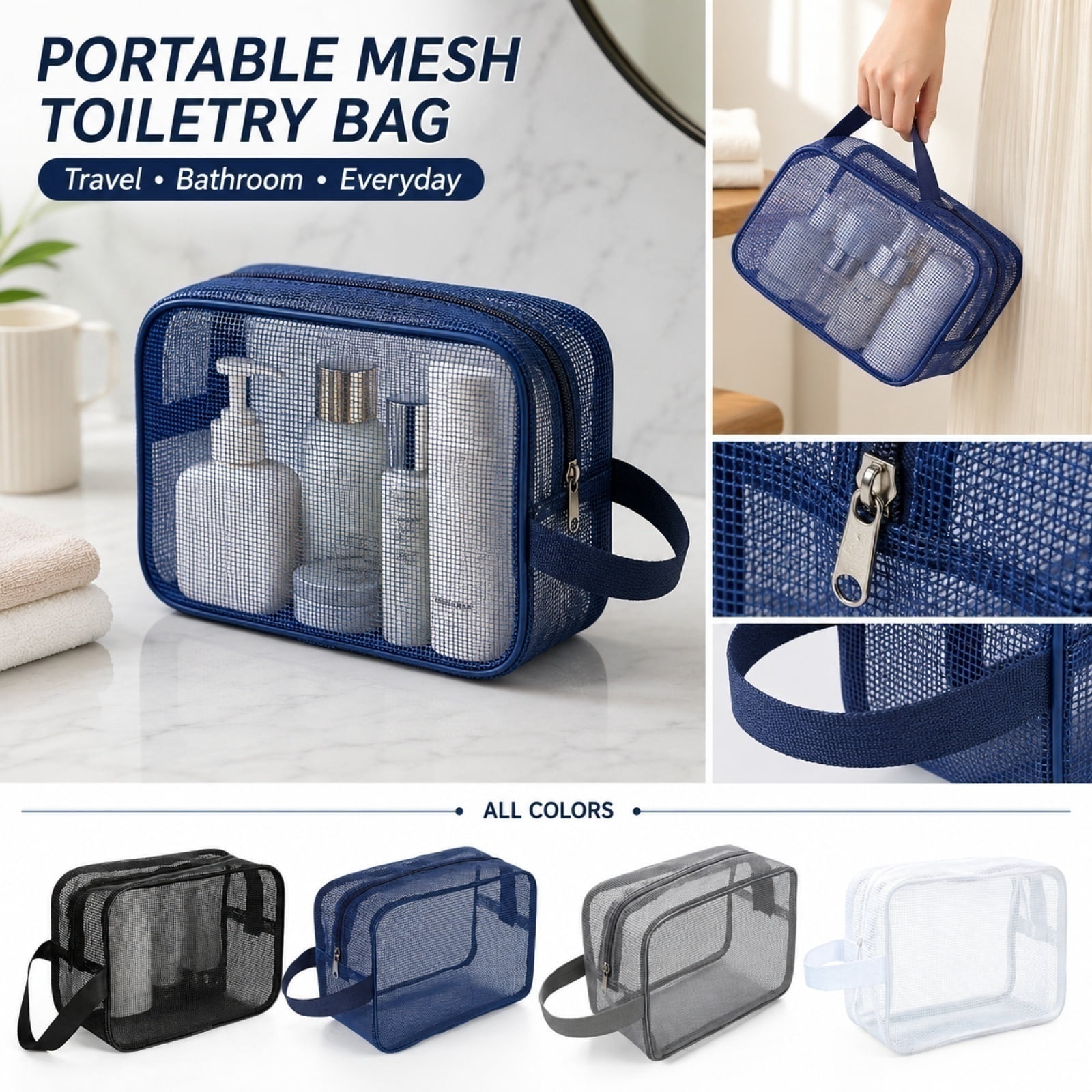 buy travel toiletry bag Hanging contains three mesh pouches that provide easy storage and convenient access to your favorite travel essentials Away Hanging Toiletry Bag in