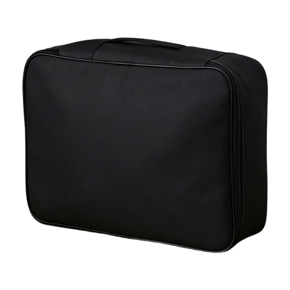 Travel Bag Organizer | Water Resistant Black Makeup Organizer | Travel Accessory for Cosmetics Toiletries Documents | Great Birthday Gift