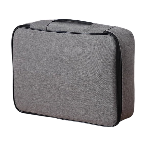 Travel Bag Organizer | Water Resistant Travel Organizer for Cosmetics and Documents, Great Travel Gift for Men and Women, Gray Zippered Toiletry Bag