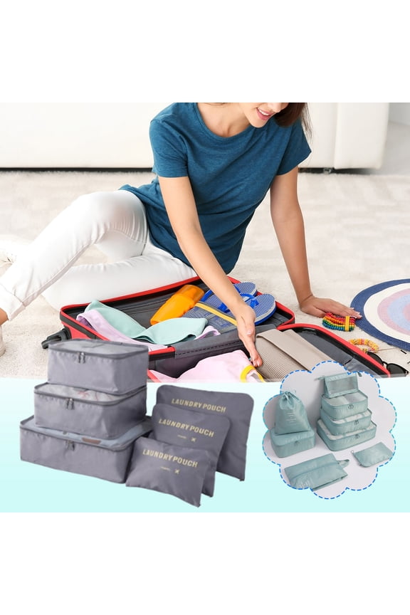 Travel Bag Storage Set, Multifunctional Organizer, Durable Polyester, Expandable Capacity, Stylish Minimalist, Business Travelers, Everyday Use, Travel Essentials TOPLIU