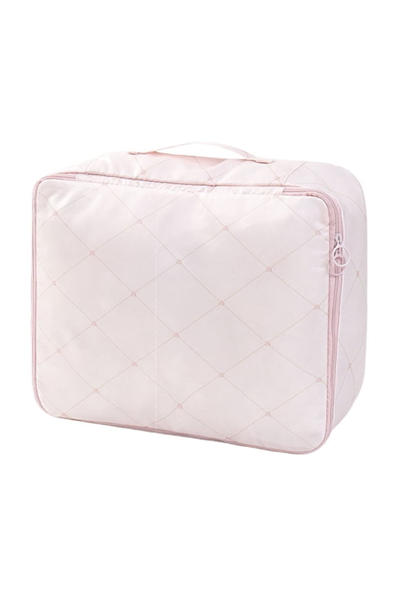 Travel Bag for Women Clothing Storage Bag for Underwear Socks and More Portable Waterproof Tote Bags with Zipper and Handle S (Pink)