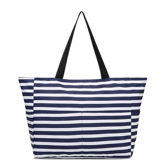 Travel Bag Beach Bag Stripe Handbag Gym Bag Large Capacity Fitness Bag