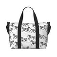 Travel Bags for Women Men Minimalist Sketch Horse Duffle Bag for