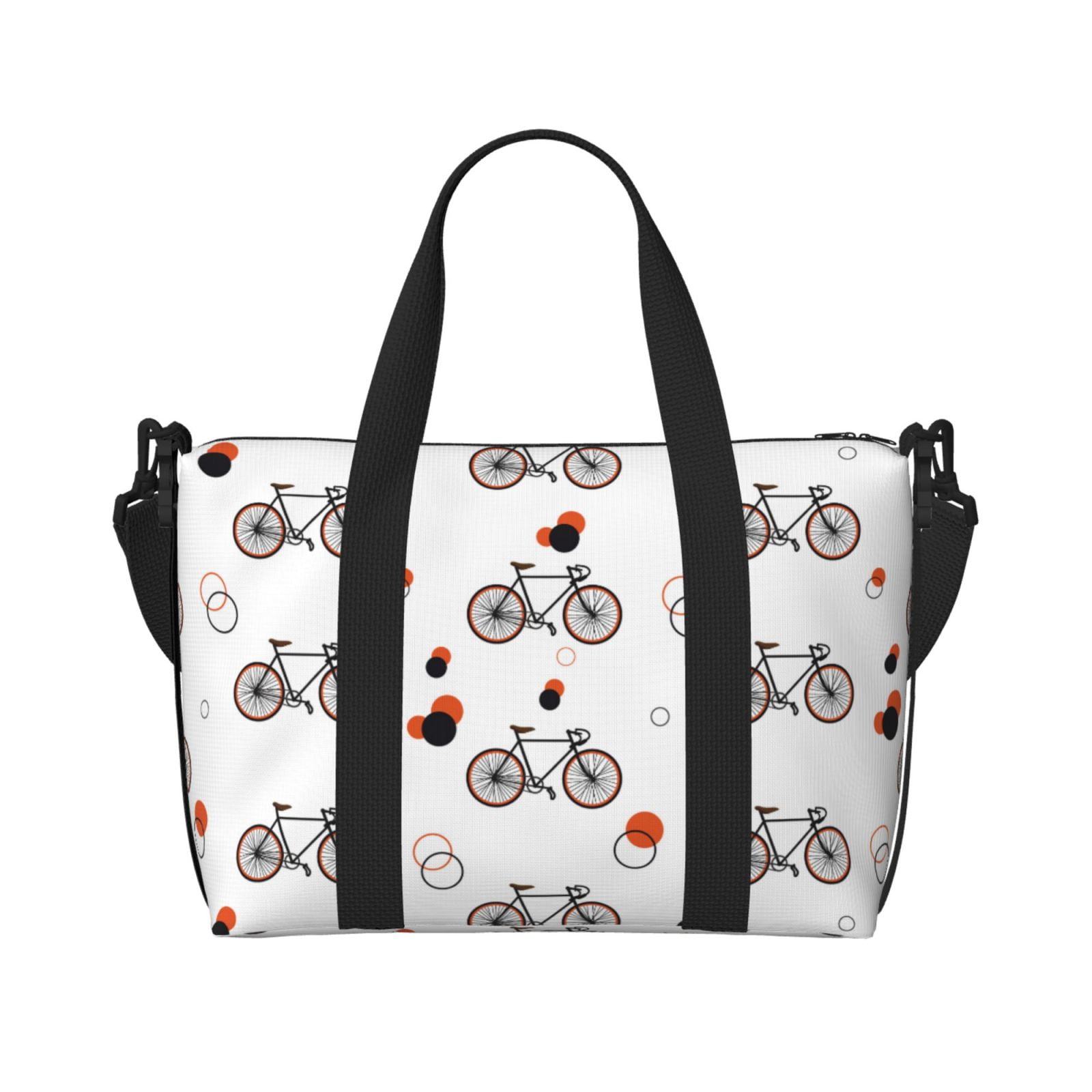 Travel Bags for Women Men polka dots Bike Pattern Duffle Bag for