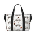 Travel Bags for Women Men polka dots Bike Pattern Duffle Bag for