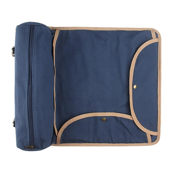 Travel Bartender Kits Bag Professional Durable Portable Canvas Bar Kits Storage Easy Carry and Storage Home Cocktail Making Blue