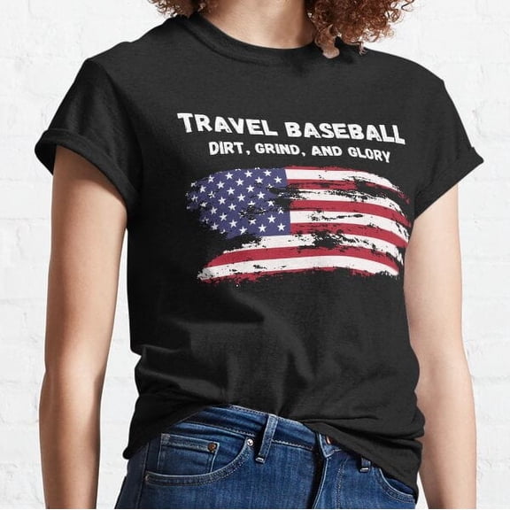 Travel Baseball: Dirt Grind And Glory (Black Edition) Classic T-shirt