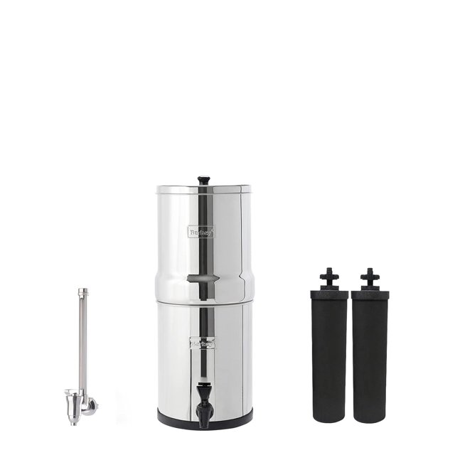 Travel Berkey GravityFed Water Filter System with 2 Black Berkey
