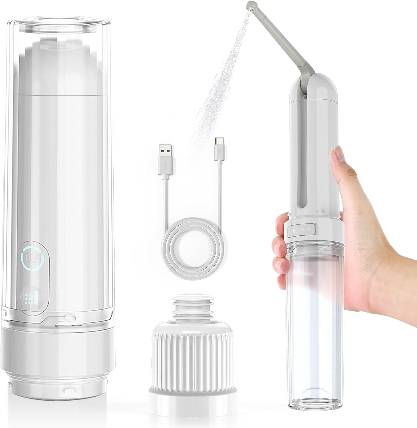 Travel Bidet Portable Rechargeable, Handheld Bidet Sprayer with Water Bottle Adapter, Ideal for Women and Men,3 Spray Modes for Enhanced Personal Hygiene