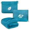 thumbnail image 1 of Travel Blanket and Pillow, Arms Opening Airplane Blankets for Adults, Compact Plane Blanket with Arm Hole 2-in-1 Bag for Flight Car Camping Fit in Luggage Backpack Traveler Gift, Teal Blue, 1 of 9