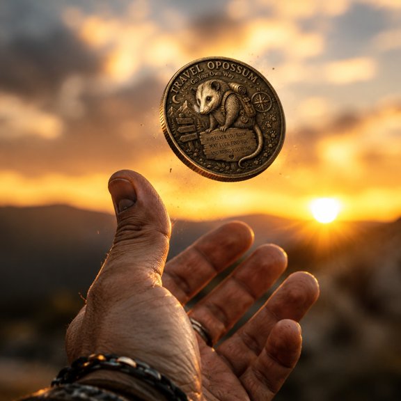 Travel Blessing Commemorative Coin Lucky Protection Token Gift for Travelers Adventurers Backpackers Hikers Camping