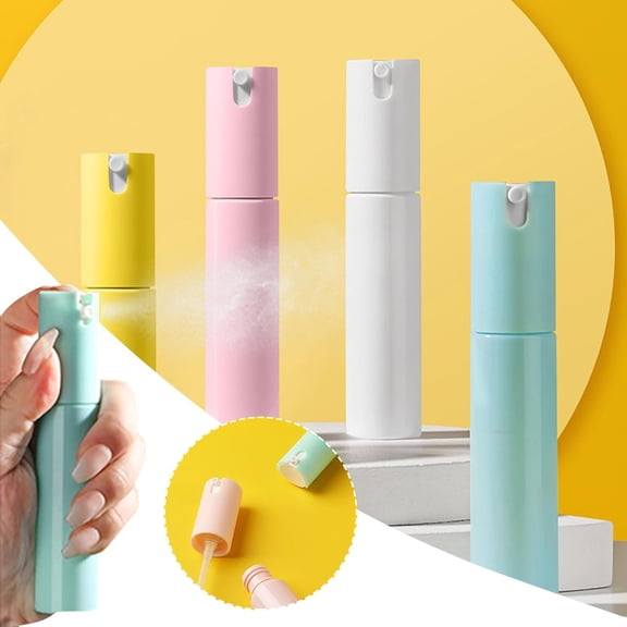 Travel Bottle, Continuous Mist Bottle, Mini Perfume Refillable Bottle, Travel Pump Bottle, Soft Pink Pressure Pump Mist Container That Fits Easily in Purses, Carry-Ons and Travel