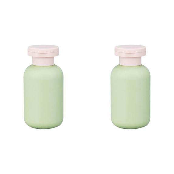 Travel Bottle with Flip Cap, Plastic Small Travel Shampoo Bottle, Leak Proof Squeeze Bottle, Refillable Travel Container for Creams, Lotion, Foundation, Shampoo, Conditioner, 2 Pcs, 3.86x1.89"