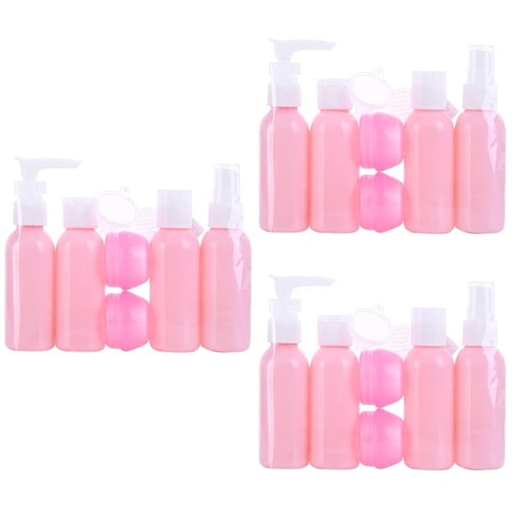 Travel Bottles 18 Pcs Lotion Shampoo Container Portable Pink