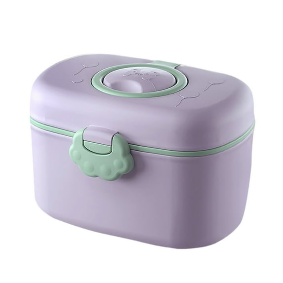 Formula Dispenser Travel Container with Handles and Spoons Portable Snack Storage for Baby Outdoor Activities