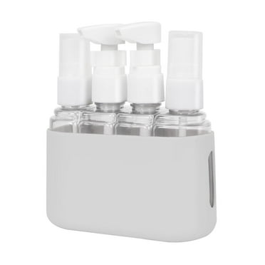 Travel Bottles Leak Proof,4 in 1 Travel Containers for Toiletries,Refillable Plastic Bottles with Lid,Travel Accessories Shampoo Conditioner Bottles