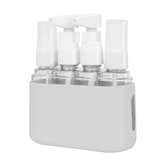 Travel Bottles Leak Proof,4 in 1 Travel Containers for Toiletries,Refillable Plastic Bottles with Lid,Travel Accessories Shampoo Conditioner Bottles