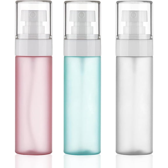 Travel Bottles TSA Approved 3 Pack (2.2oz/65ml), Leak Proof Fine Mist Refillable Empty Plastic Bottles for Perfume, Essential Oils, Toners, Hair & Mist (65 ml)