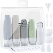 Travel Bottles for Toiletries 15 Pieces with Travel Toiletries Bag Travel Spray Bottle Travel Containers, Travel Essentials, Travel Accessories, Tsa Approved Leak Proof Silicone Travel Bottles