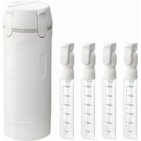 Travel Bottles for Toiletries, 4-Pack Leak Proof TSA Approved with Scale Label Refillable Squeeze Tubes for Shampoo, Lotion, Perfect for Carry On, Gym, Weekend Trips(XX-White)