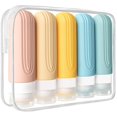 thumbnail image 1 of Travel Bottles for Toiletries, 5 Pack TSA Approved Travel Size Containers, 3oz Leak Proof Refillable Travel Accessories for Shampoo Conditioner, BPA Free Travel Bottles with Toiletry Bag, 1 of 2
