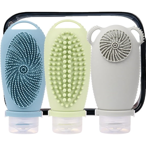 Travel Bottles for Toiletries,Tsa Approved Travel Size Containers 3-Pack (3.4 oz),Leak Proof Refillable Liquid Squeezable Accessories for Shampoo Conditioner Lotion