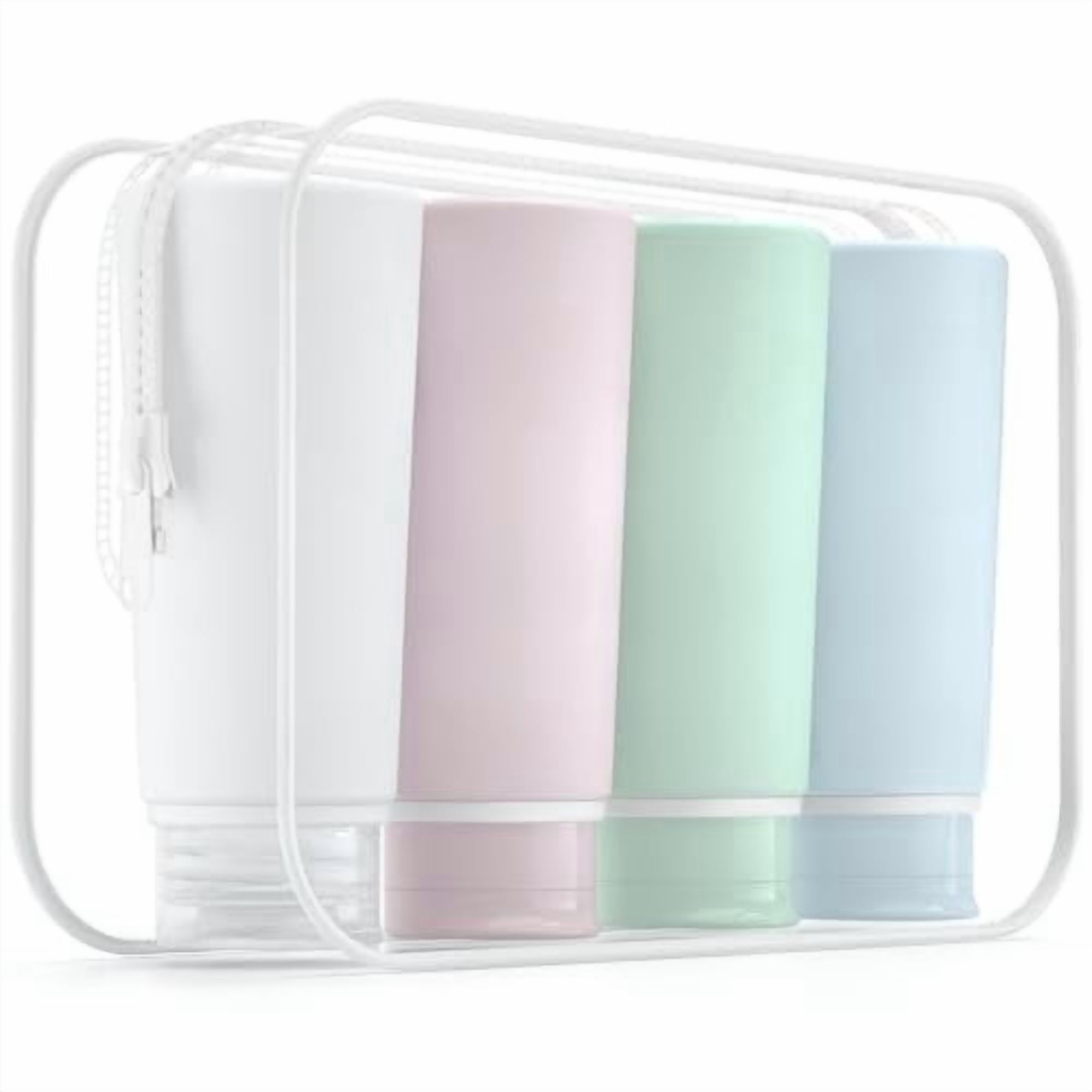 Travel Bottles for Toiletries Tsa Approved Travel Size Containers BPA Free Leak Proof Travel Tubes Refillable Liquid Travel Accessories for Cosmetic Shampoo and Lotion Soap for travel, 4Pcs