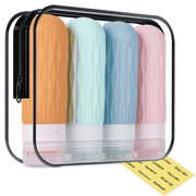Travel Bottles for Toiletries, TSA Approved Travel Size Containers, 3oz Silicone Squeezable Bottles, BPA Free, Leakproof Travel Toiletries Bottles for Shampoo, Conditioner (Colorful)