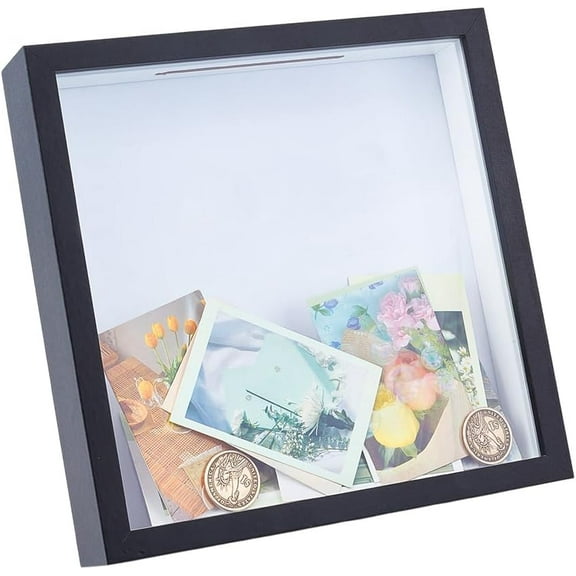 Travel Box for Memories 8.7x8.7 Inch Travel Shadow Box Travel Ticket Card Memory Box Top Loading Shadow Box Archive Shadow Box Adventure Archive Shadow Box for Photos Medals Awards Memory