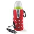 thumbnail image 1 of Travel Breast Milk Bottle Warmer, Car Cigarette Adapter - Warms Baby Milk To Perfect Tempature In Seconds - Anti-Microbial Dishwasher Safe - Heat Guard Neoprene Case - Bottle Warmer, Red, 1 of 2