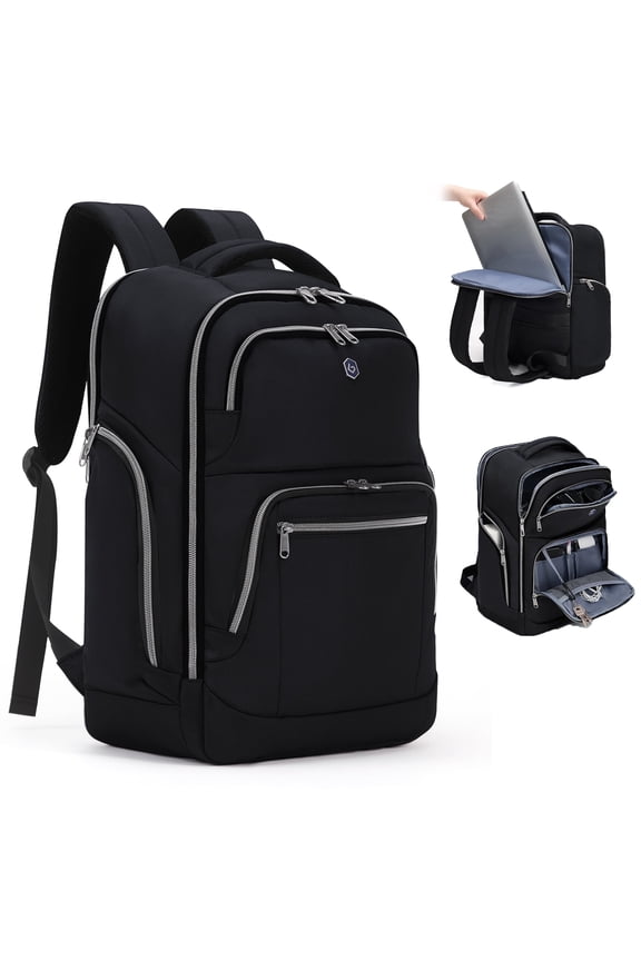 Laptop Backpack 15.6 Inch Carry on Travel Daypack with USB Charging Port, Anti-Theft, RFID Blocking Airline Approved Business Backpacks for Women Men