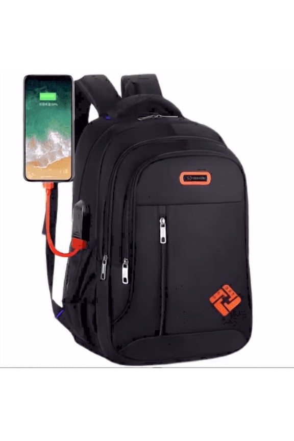 Waterproof Adjustable Belt Polyester Adaptive Backpack, Black