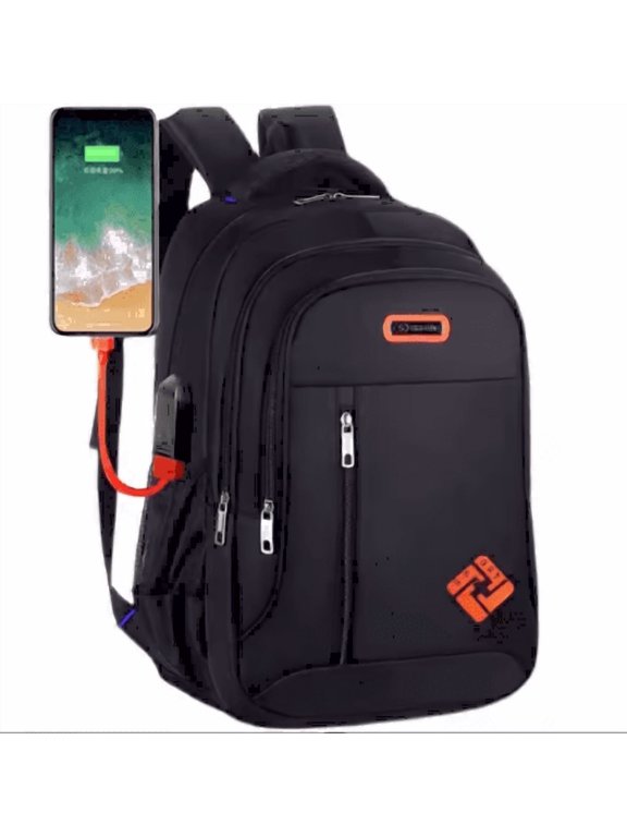 Waterproof Adjustable Belt Polyester Adaptive Backpack, Black