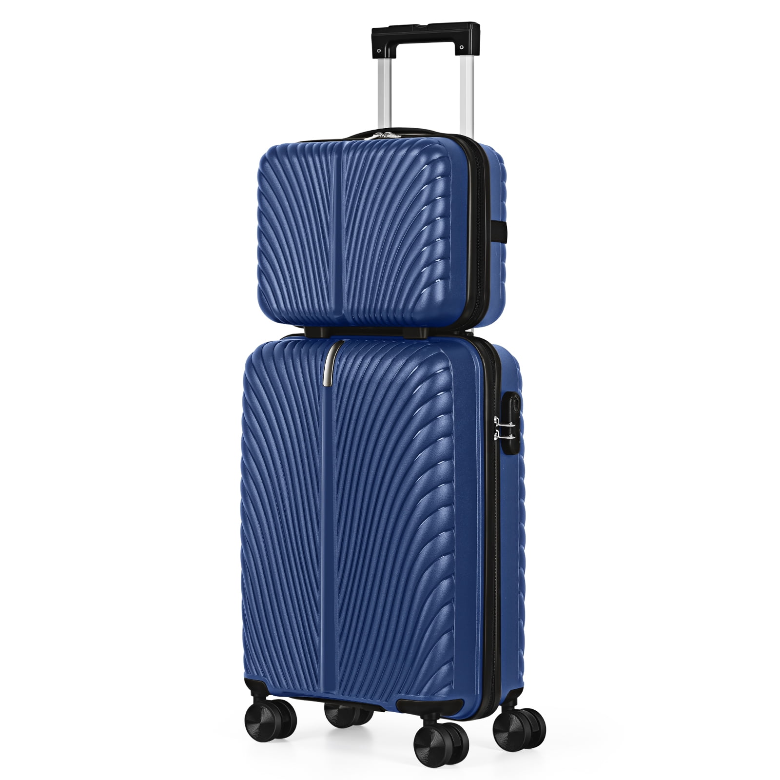 Travel Business Trip Striped Luggage Set PP 2 Piece (14"+20") Blue