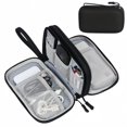 thumbnail image 1 of Travel Cable Organizer Bag Pouch Electronic Accessories Carry Case Portable Waterproof Double Layers All-in-One Storage for Cord, Charger, Phone, Earphone(Black), 1 of 7