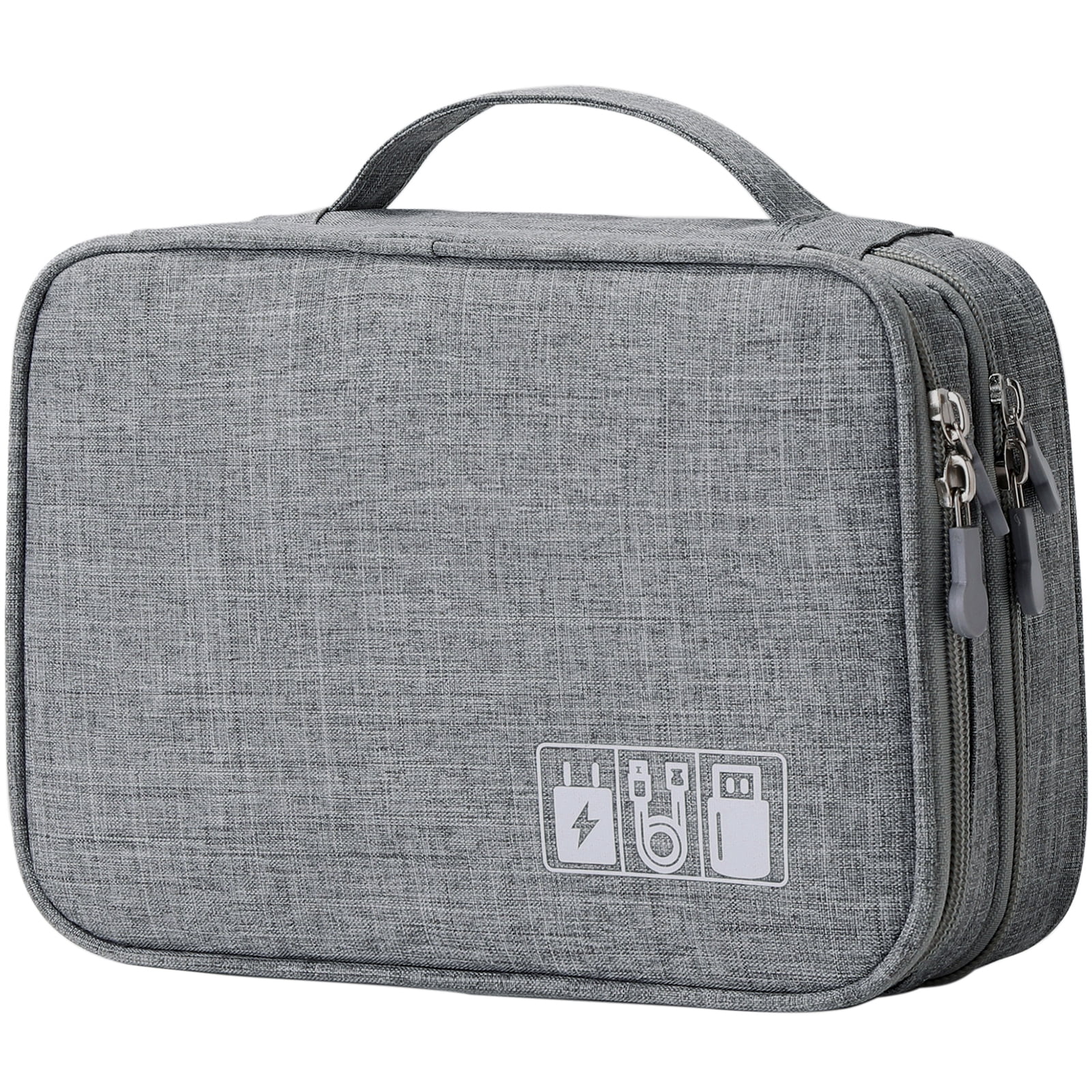 Travel Cable Organizer Bag, TwoLayer Electronics Accessories Organizer