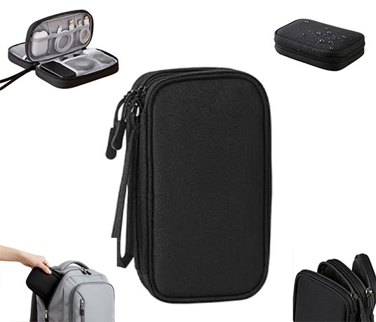 Travel Cable Organizer Pouch, Portable Electronic Accessories Storage ...