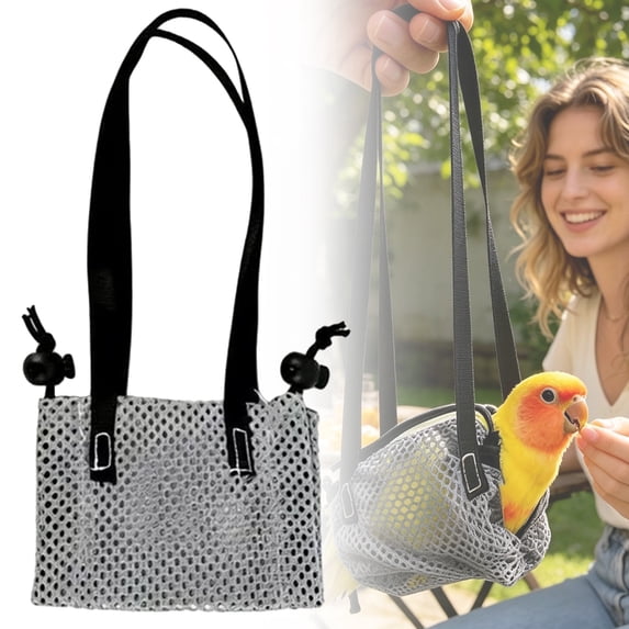 Travel Carrier for Birds – Lightweight Tote , Breathable Portable Bag for Parakeets, Outdoor Walks, Road Trips, Grooming & Transportation
