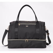 Travel Carry on Bag for Spirit Airlines Personal Item Bag 18x14x8 Underseat with Shoe Compartment, Tsa Approved Toiletry Bag with Wet Pocket,Gym Business Weekender BagBlack