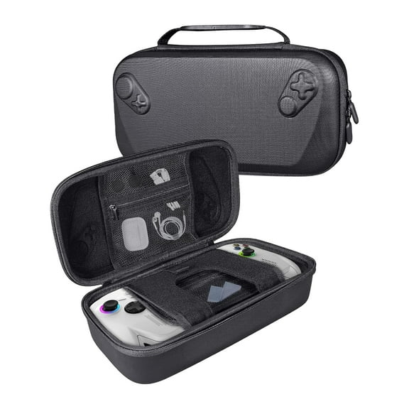 Travel Carrying Case Compatible with ROG Xbox Ally/Ally X(2025),Protective Hard Shell Carry Case Built-in Charger Storage, Screen Protective Cover (Black)