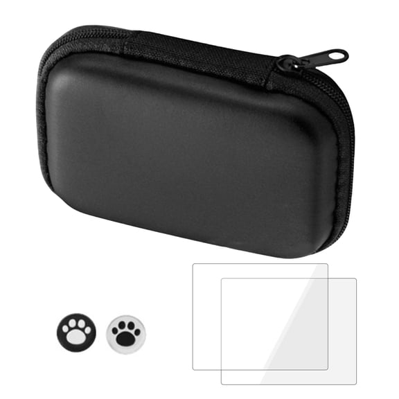 Travel Carrying Case with Joysticks Caps & Screen Film Gaming Accessories Protector Case for R35S K36 Game Console