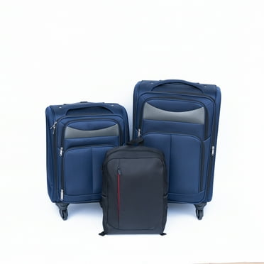 Travel Case 2PCS Suitcase Set + Oxford Cloth Backpack Oxford Trolley Case without Password Lock Universal wheel