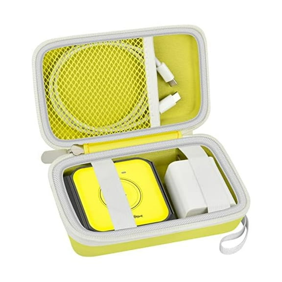 Travel Case for UCOMX for Nano/for Iseyyox/for LISEN/for RTOPS 3 in 1 Wireless Charger, Foldable Magnetic Charging Station Storage Holder Bag for Fast Charge Pad Cable and Adapter, Yellow-Box Only