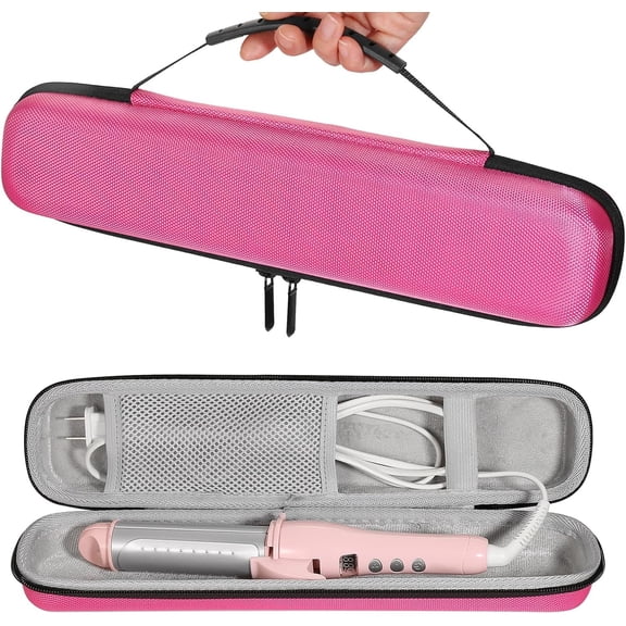 Travel Case for Hair Straightening Irons Curling Iron Travel Straightener Case Hair Styler Flat Iron Storage Carrying Pouch Bag(Only Case, )