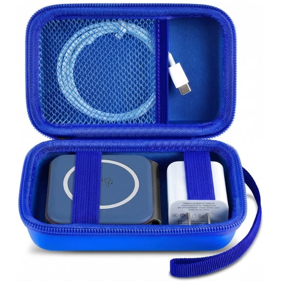 Travel Case for UCOMX for Nano/ for Iseyyox/ for LISEN/ for RTOPS 3 in 1 Wireless Charger, Blue - Box Only
