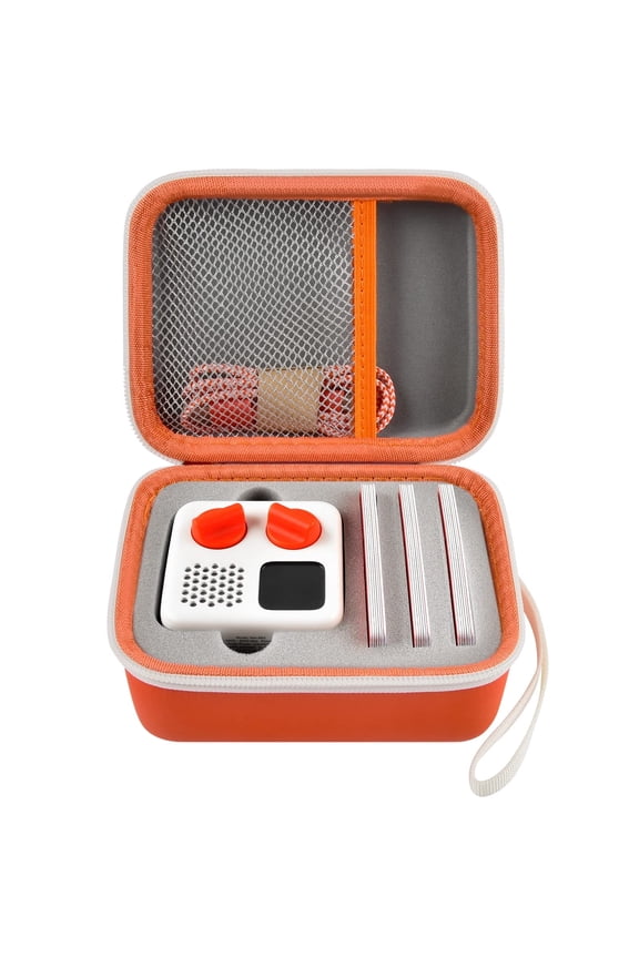 Travel Case for Yoto Mini- Protective Holder for Kids' Audio & Music Player, Audiobook Cards and Speaker - Box Only- Orange