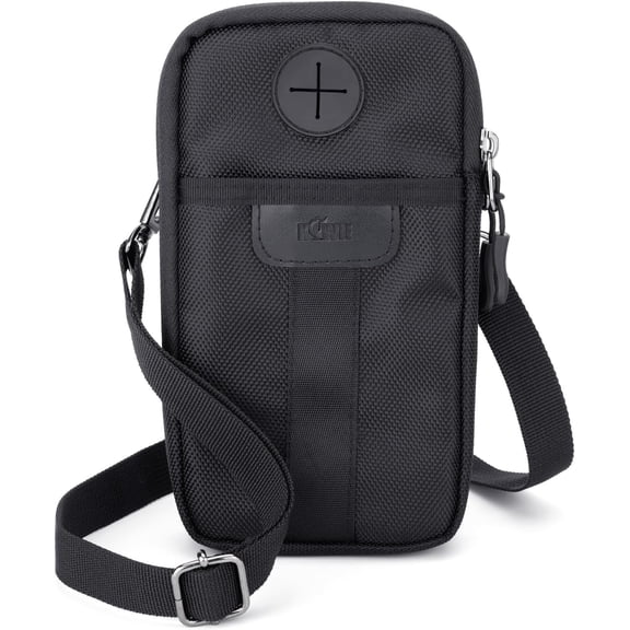 Travel Cell Phone Pouch Belt Pouch, Dual Phone Holster Crossbody Bag with Strap for 15 14 Pro Max Case Holder with Lanyard Smartphone Walking Passport Wallet