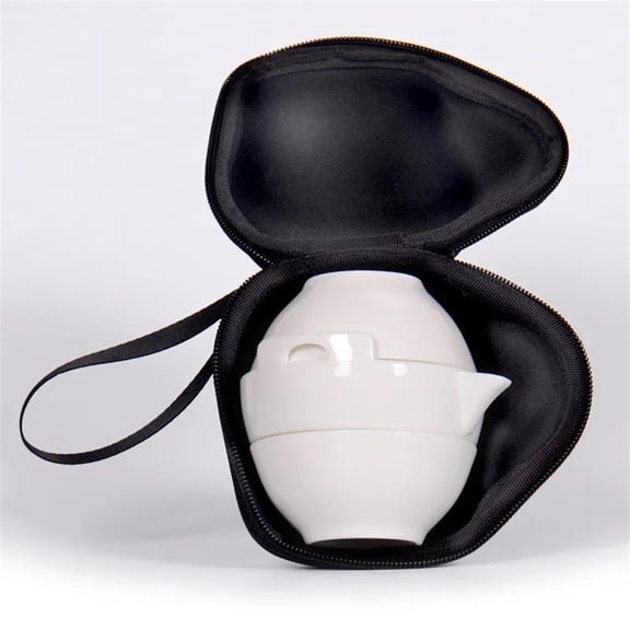 Travel Ceramic Tea Pot Set Chinese Kung Fu Teapot 1Pot 2 Cups Porcelain Teacups With Tea Infuser Portable Bag For Outdoor Picnic