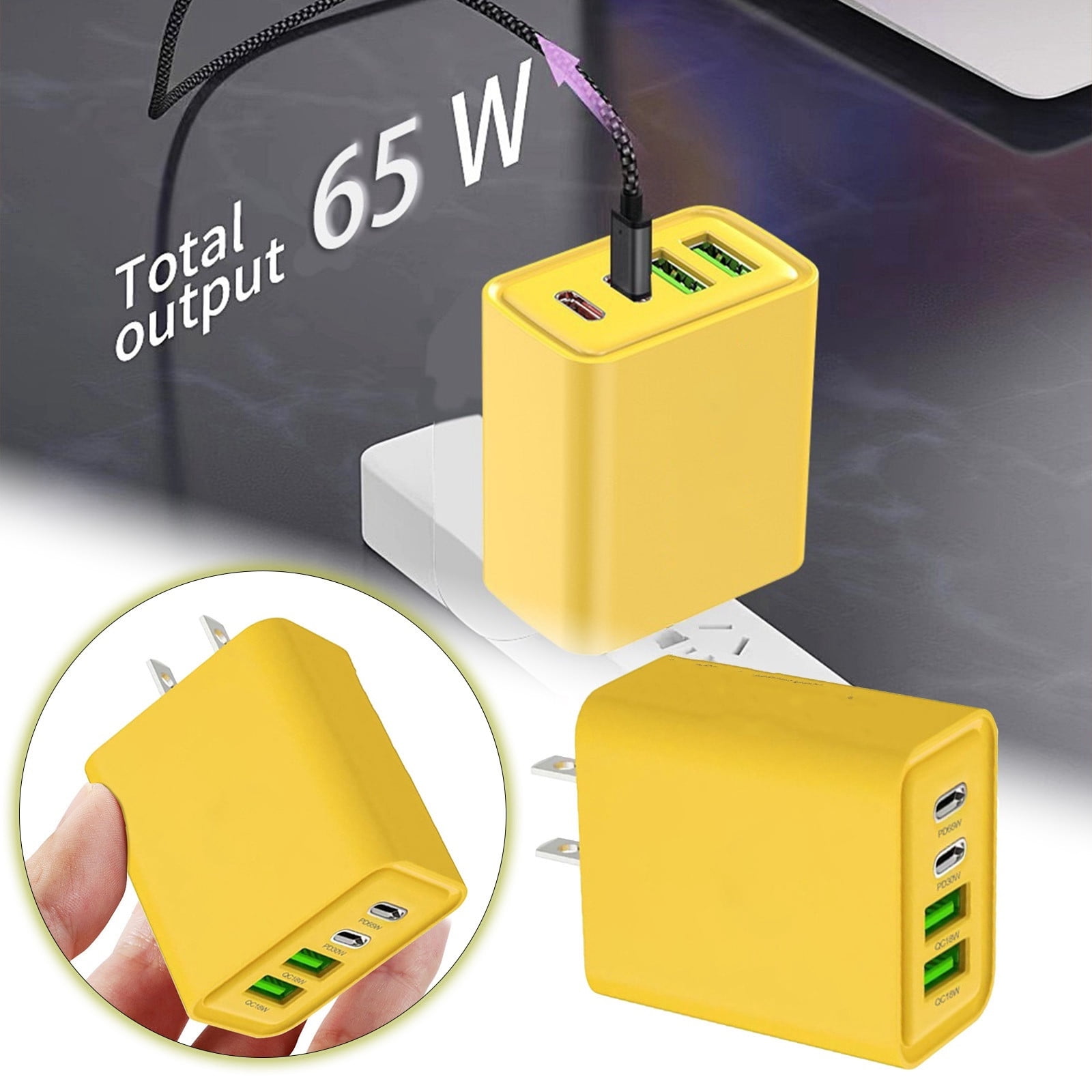 Travel Charger 65W PD Fast USB Charger Module With 2C Port Portable ...
